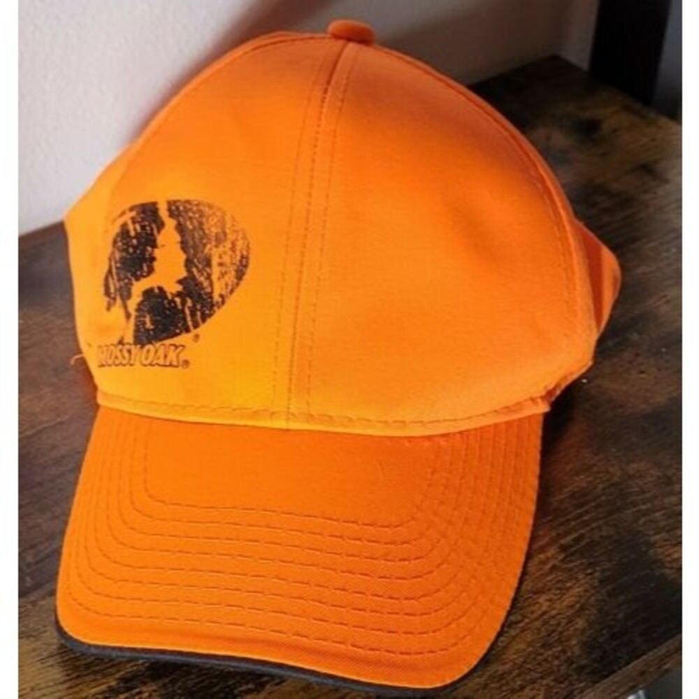 Mossy Oak Hunting Blaze Orange High Visibility Baseball Cap  hat